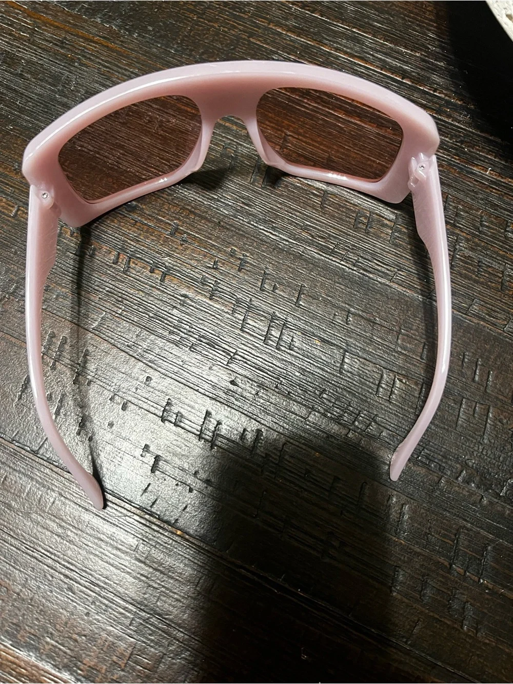 NEW Chunky Oversized Sunglasses in Light Pink with Rose Lenses